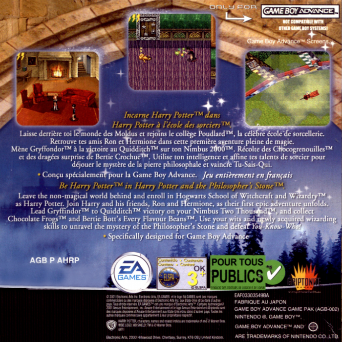 Harry Potter à l'école des sorciers dos