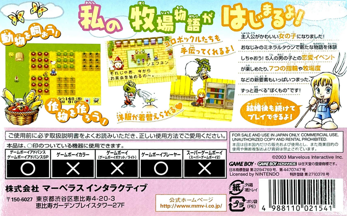 Harvest Moon : Friends of Mineral Town dos