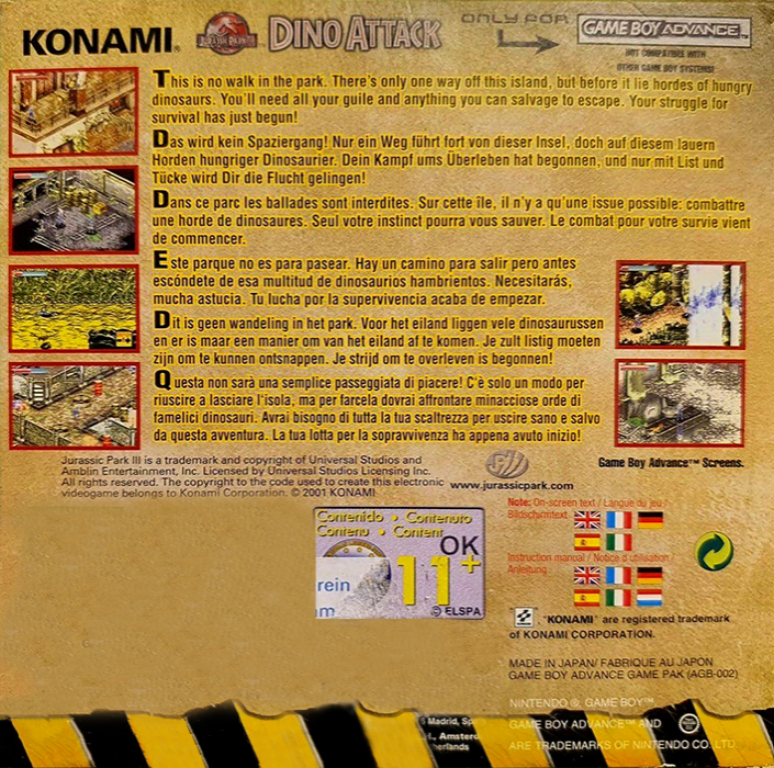 Jurassic Park III : Island Attack dos