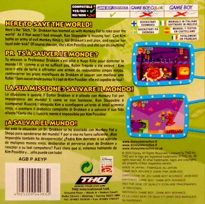 Kim Possible : Revenge of Monkey Fist dos