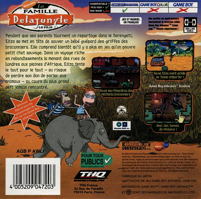 La Famille Delajungle : Le Film dos