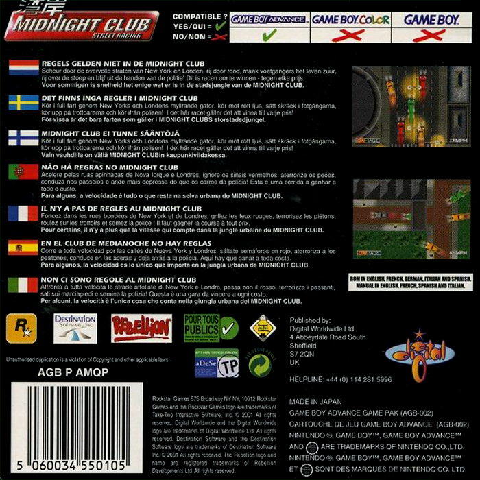 Midnight Club : Street Racing - Dos