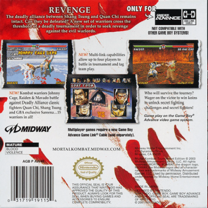 Mortal Kombat : Tournament Edition dos