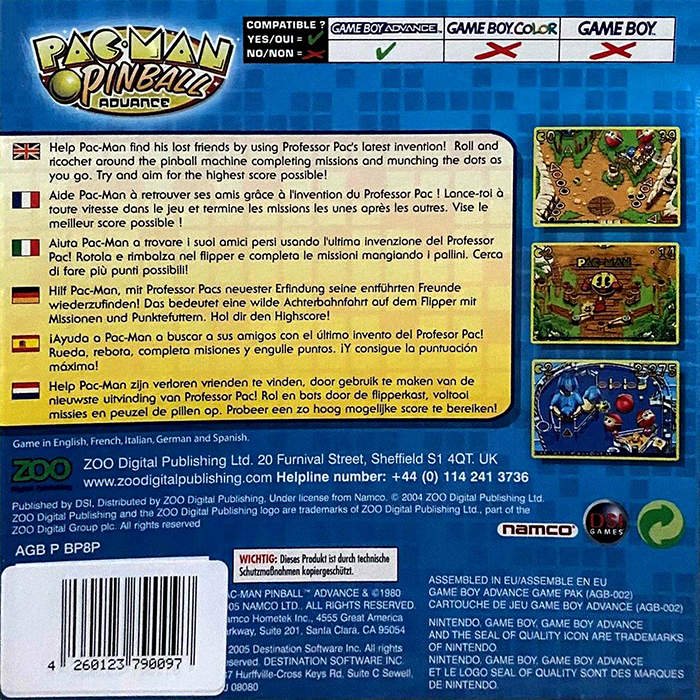 Pac-Man Pinball Advance - Dos