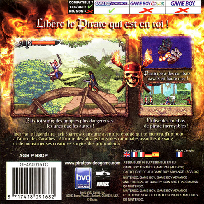 Pirates des Caraïbes : Le Secret du Coffre Maudit dos