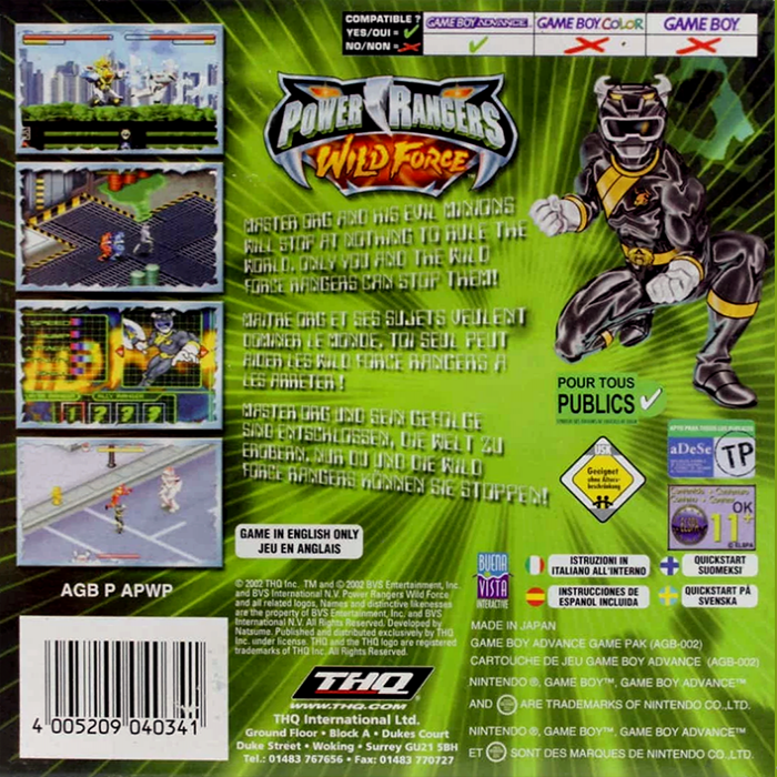 Power Rangers : Wild Force - Dos