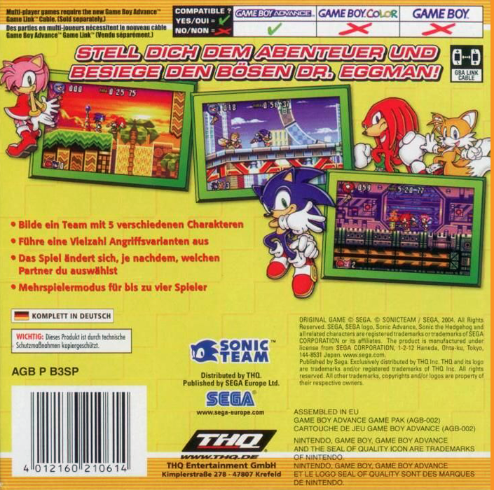 Sonic Advance 3 dos