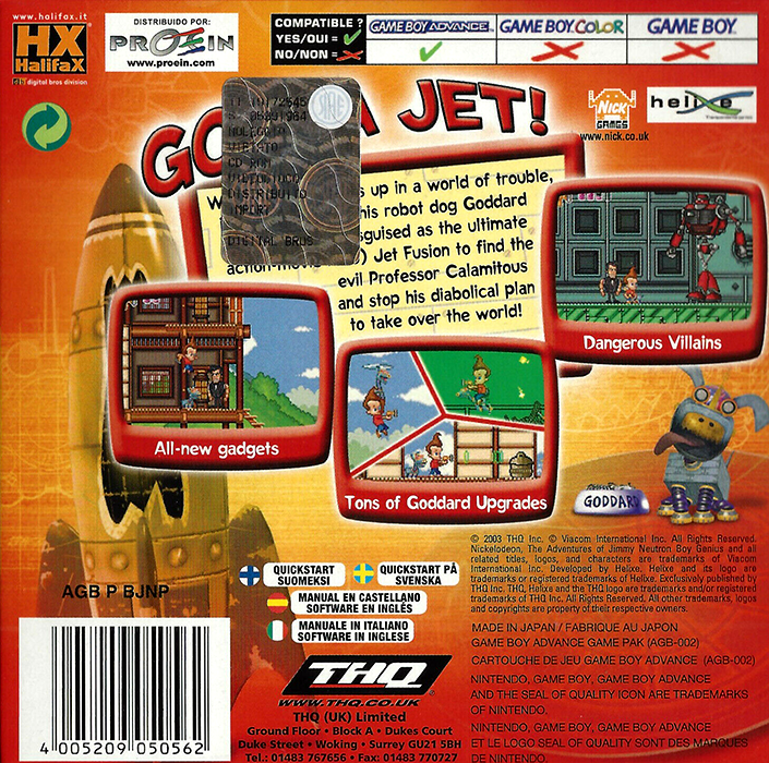 The Adventures of Jimmy Neutron Boy Genius: Jet Fu dos
