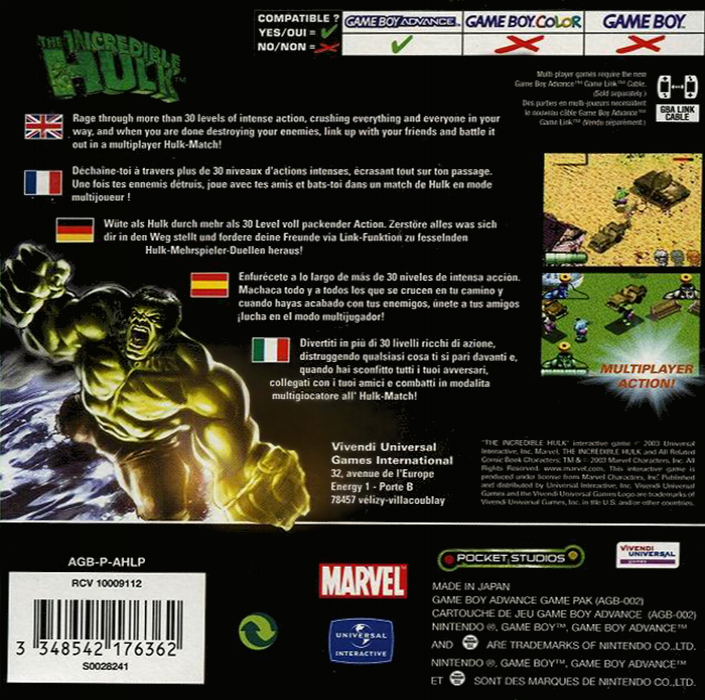 The Incredible Hulk dos