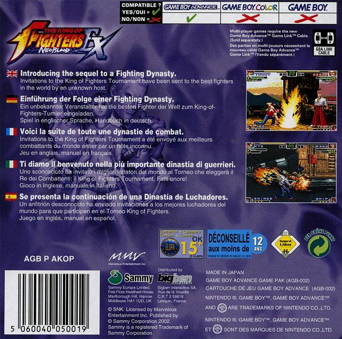 The King of Fighters EX : Neo Blood dos