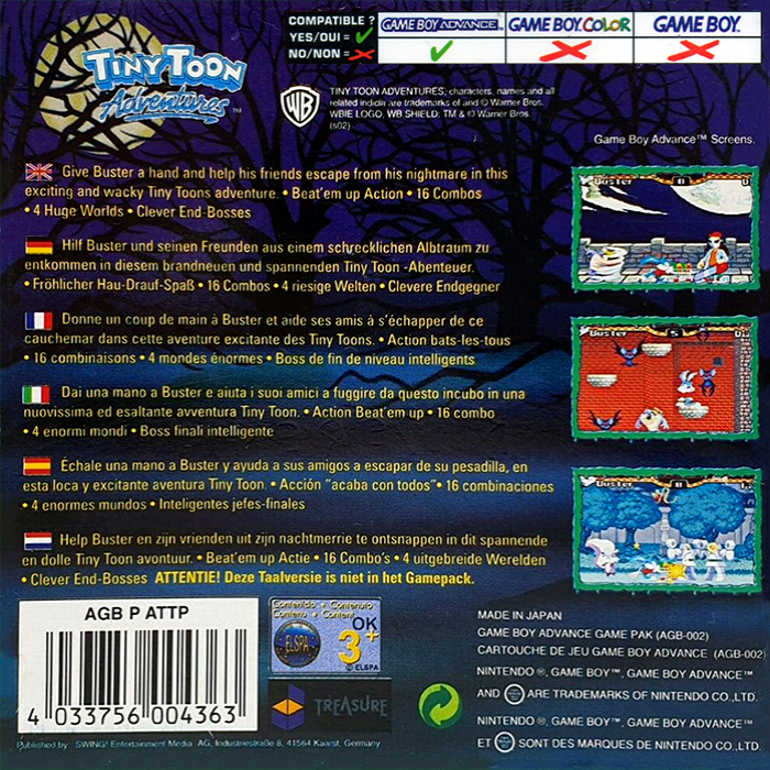 Tiny Toon Adventures : Scary Dreams dos