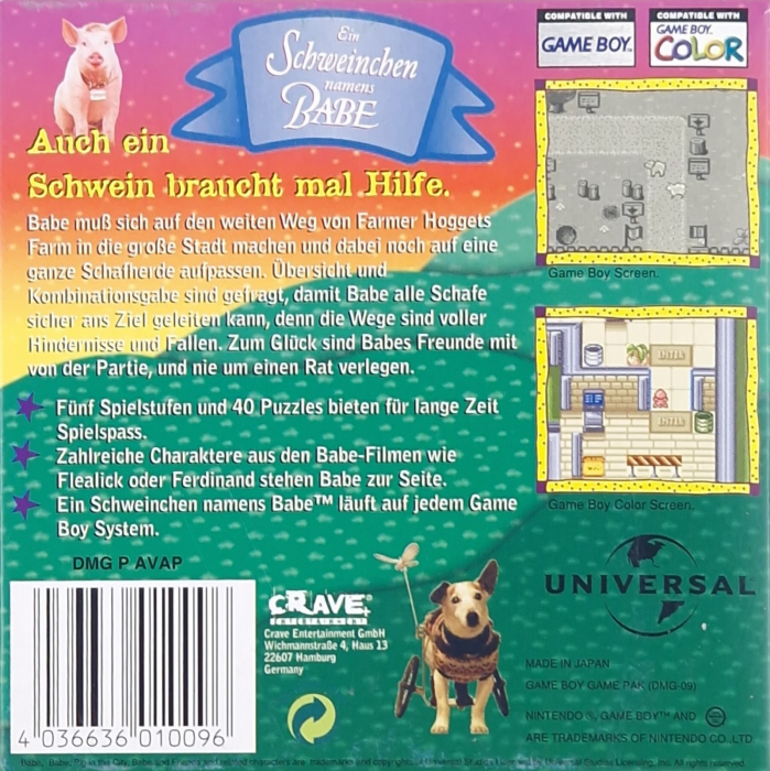 Babe et ses amis - Dos