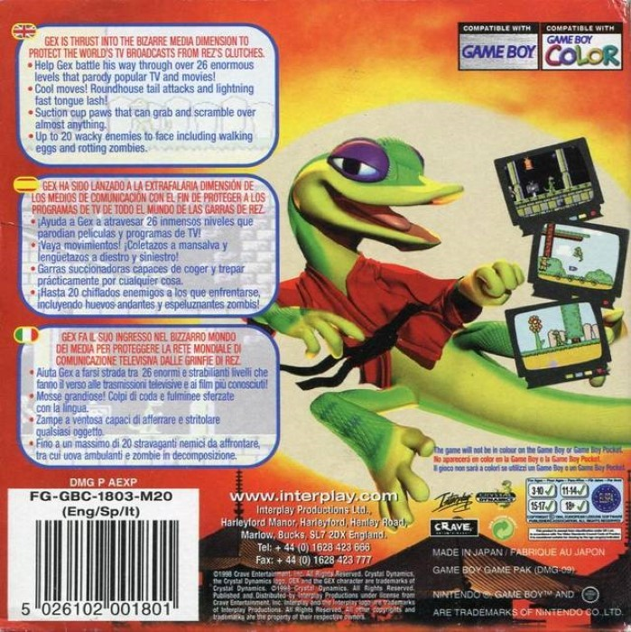 Gex : Enter the Gecko - Dos