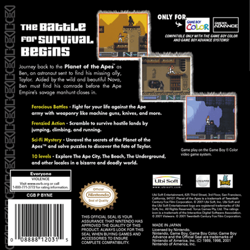 La Planète des singes - Dos