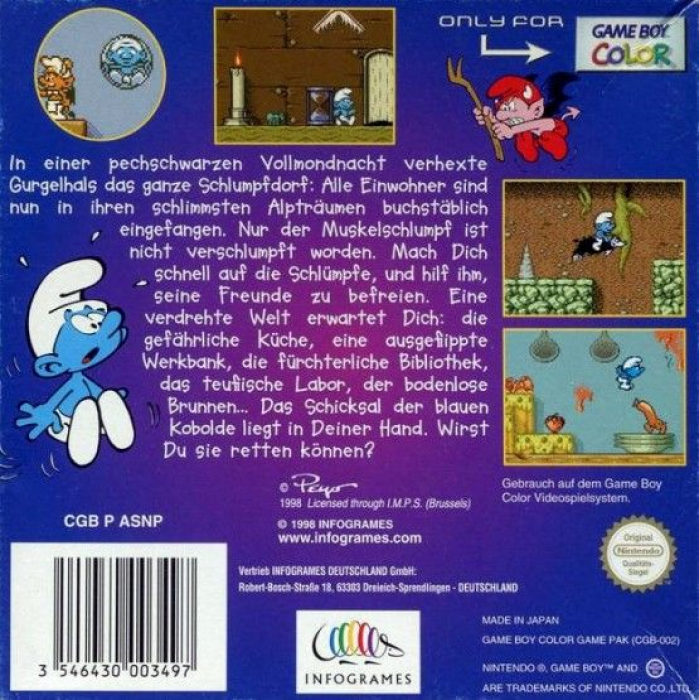 Le Cauchemar des Schtroumpfs - Dos