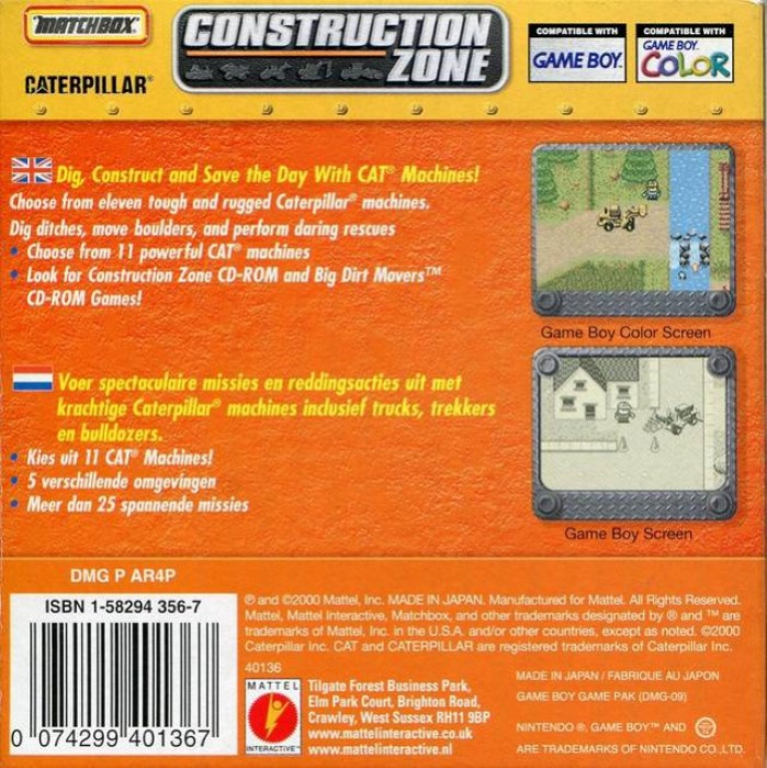 Matchbox Caterpillar Construction Zone - Dos