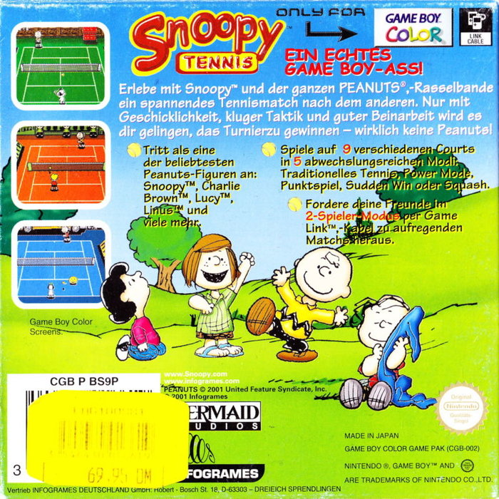 Snoopy Tennis - Dos