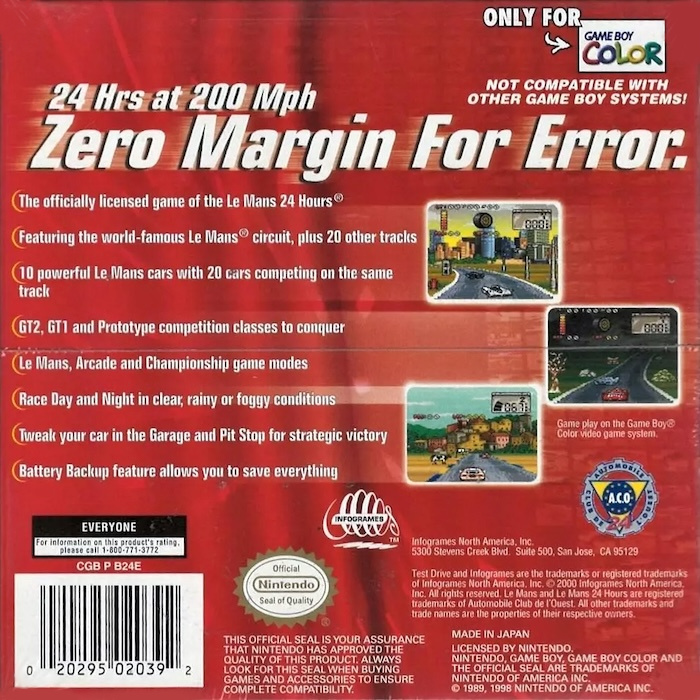 Test Drive Le Mans - Dos