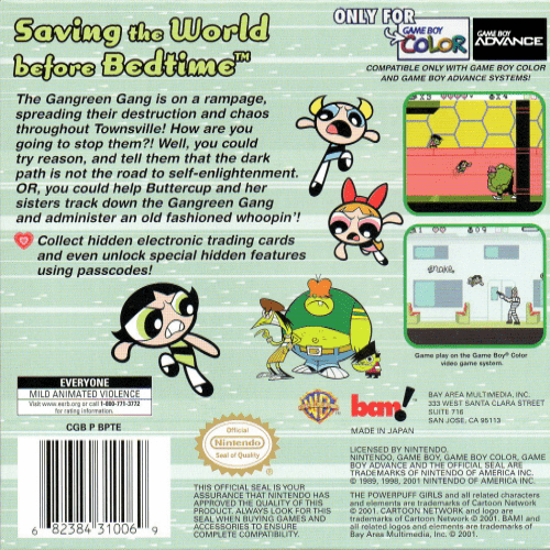 The Powerpuff Girls : Panique à Townsville - Dos