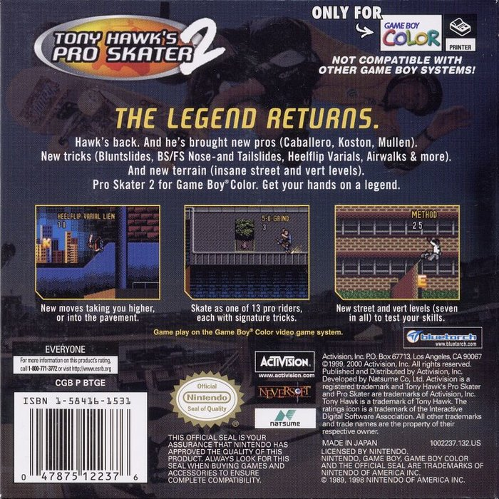 Tony Hawk's Pro Skater 2 dos