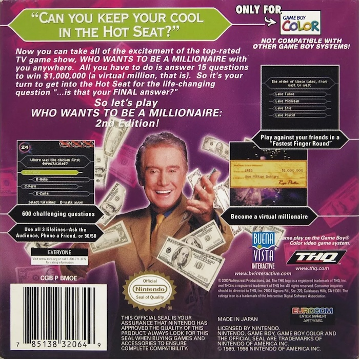 Who Wants to Be a Millionaire : 2nd Edition - Dos