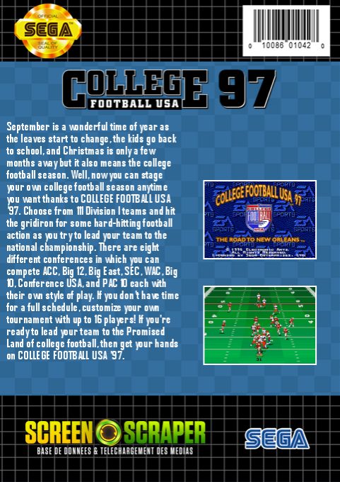 College Football USA 97 - Dos