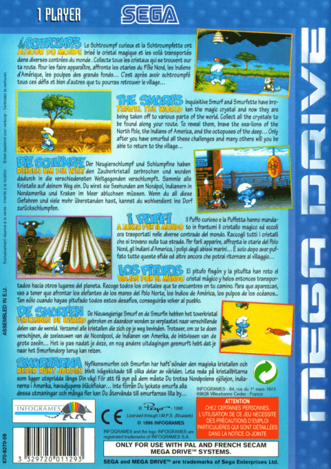 Les Schtroumpfs : Autour du Monde - Dos