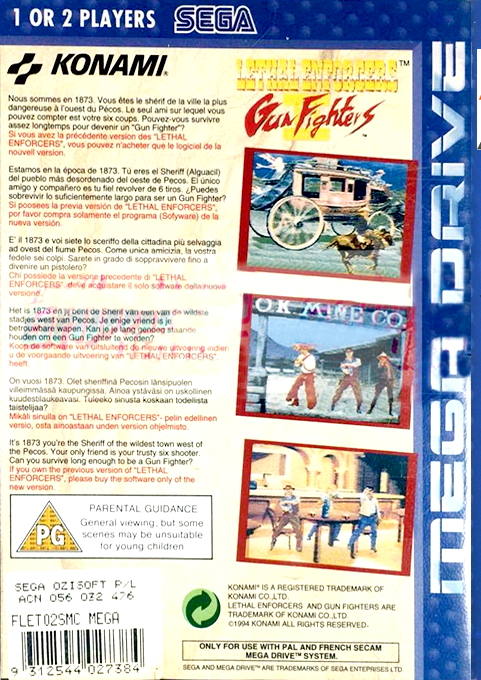 Lethal Enforcers II: Gun Fighters - Dos