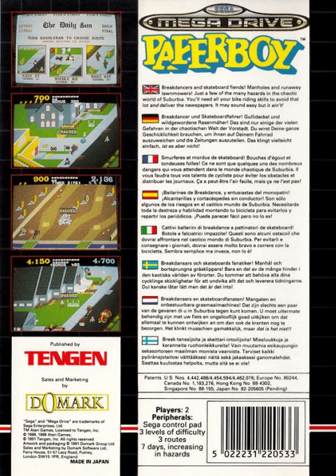 Paperboy - Dos
