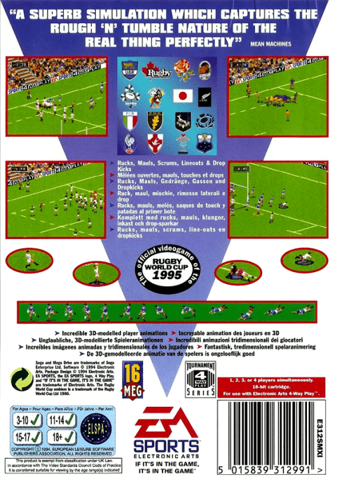 Rugby World Cup 95 - Dos