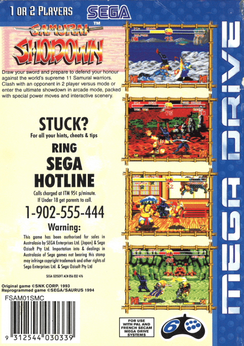 Samurai Shodown dos