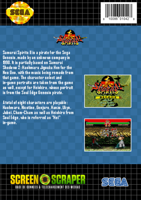 Samurai Spirits 2 dos