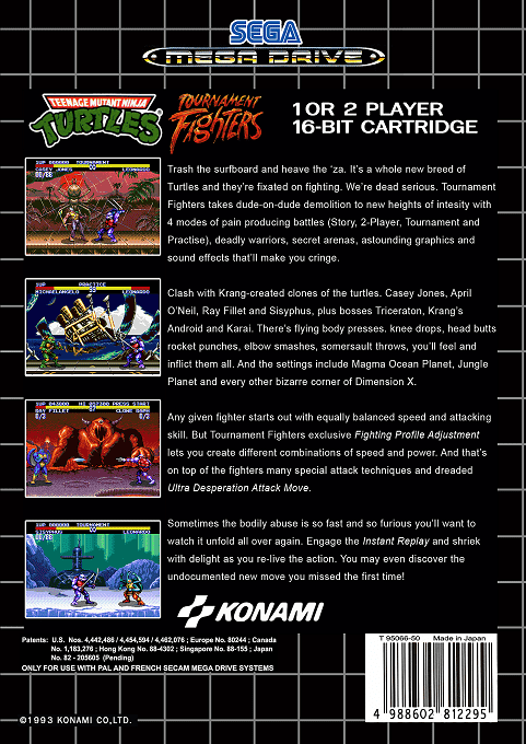 Teenage Mutant Ninja Turtles : Tournament Fighters dos