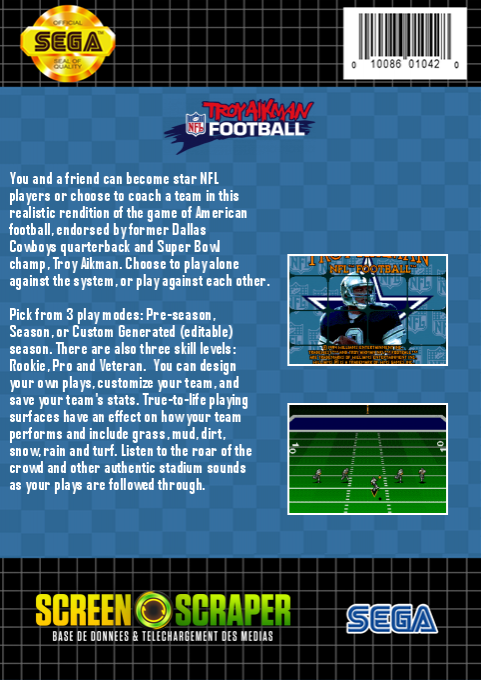 Troy Aikman NFL Football - Dos