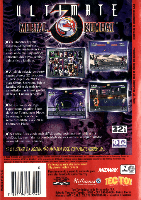 Ultimate Mortal Kombat 3 dos
