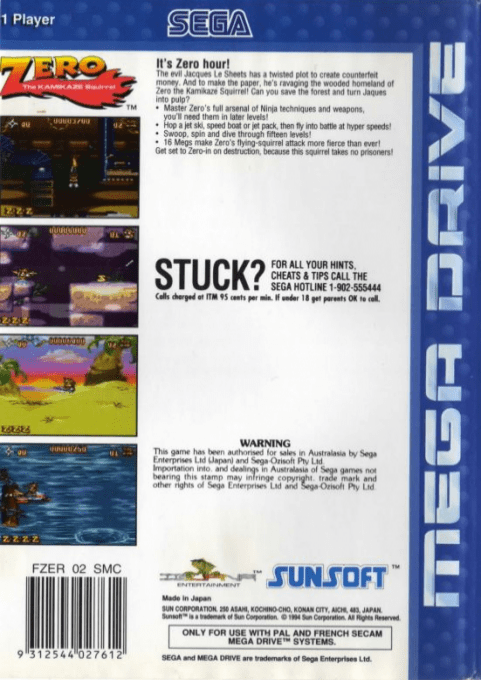Zero the Kamikaze Squirrel - Dos