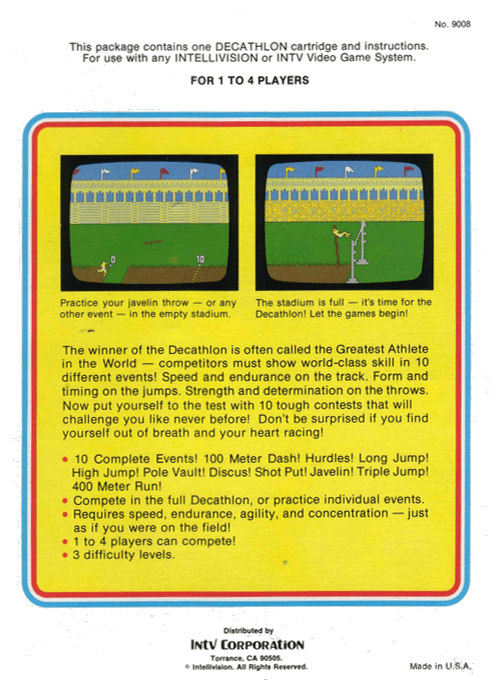 Super Pro Decathlon - Dos