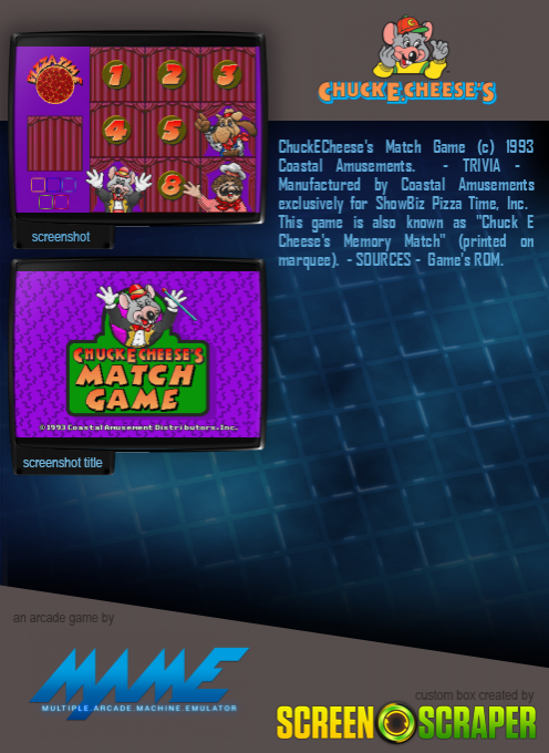 Chuckecheese's Match Game - Dos