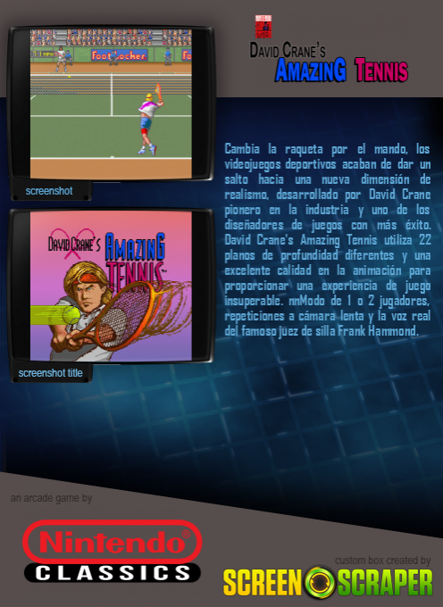 David Crane's Amazing Tennis - Dos