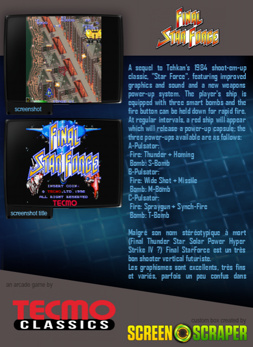 Final Star Force - Dos