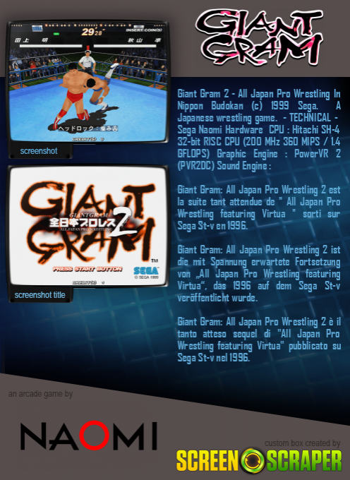 Giant Gram: All Japan Pro Wrestling 2 dos