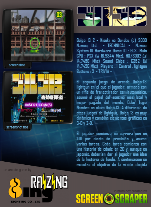 Golgo 13 Kiseki no Dandou - Dos