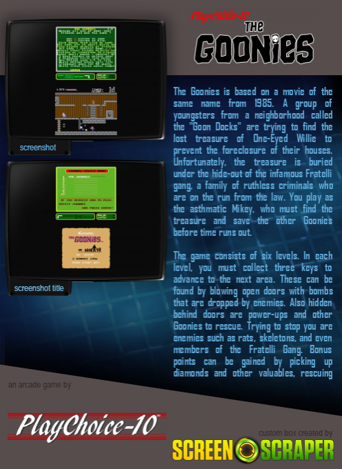 Goonies (playchoice-10), The - Dos