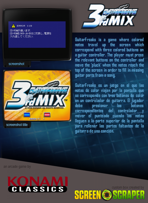 Guitar Freaks 3rd Mix - Dos