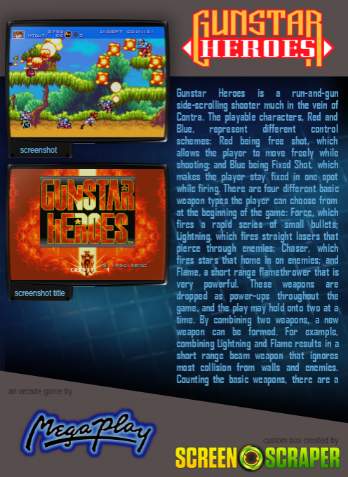 Gunstar Heroes (Mega Play) - Dos