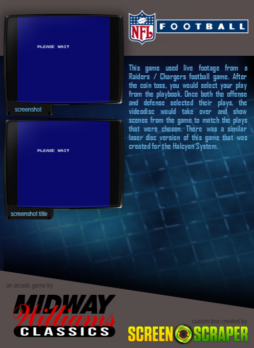 NFL Football (Konami, handheld) dos