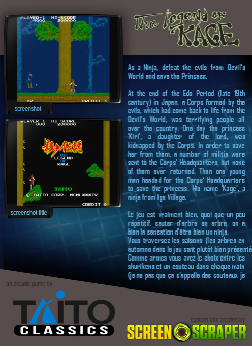 Legend Of Kage, The dos