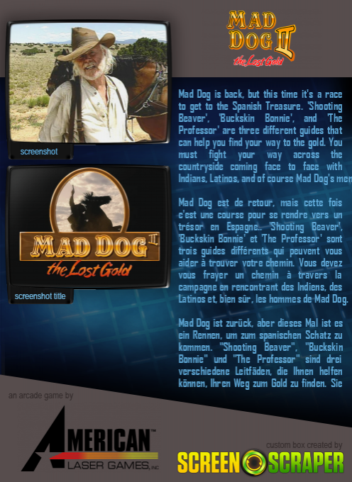 Mad Dog 2 - The Lost Gold - Dos