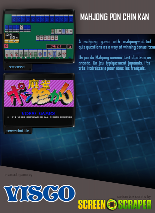 Mahjong Pon Chin Kan - Dos