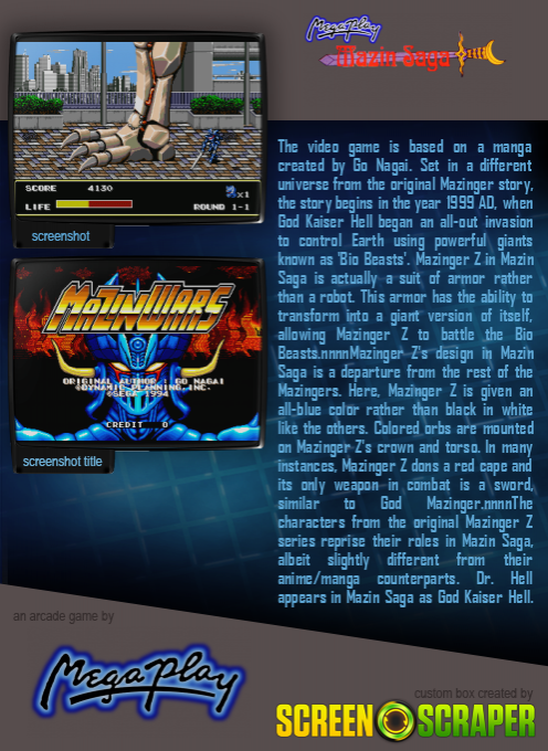 Mazin Wars (Mega Play) dos